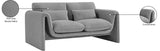 Stylus 64" Boucle Fabric Upholstered Loveseat
