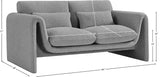 Stylus 64" Boucle Fabric Upholstered Loveseat
