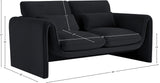 Sloan Velvet Loveseat - Elegant Contemporary Design with Plush Comfort for Your Living Room Retreat