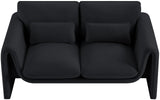 Sloan Velvet Loveseat - Elegant Contemporary Design with Plush Comfort for Your Living Room Retreat