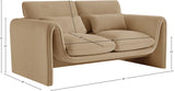 Sloan Velvet Loveseat - Elegant Contemporary Design with Plush Comfort for Your Living Room Retreat
