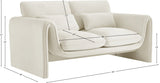 Sloan Velvet Loveseat - Elegant Contemporary Design with Plush Comfort for Your Living Room Retreat