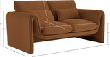 Sloan Velvet Loveseat - Elegant Contemporary Design with Plush Comfort for Your Living Room Retreat