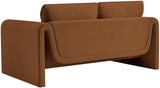 Sloan Velvet Loveseat - Elegant Contemporary Design with Plush Comfort for Your Living Room Retreat