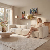 Philo Chenille Low Profile Modular Sofa (Loveseat)