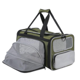 Waterdrop Airline Approved Protable Foldable Cat Carrier, Top Open and Breathable Mesh boxes for household pets, Travel Friendly Pet Travel Carrier for Cat and Little Dog(Blue)