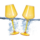 Acrylic Colored Wine Glasses | 2 Set | Shatterproof Tritan Drinkware