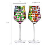 Renaissance Stained Glass Windows, (Stemmed Wine Glasses)