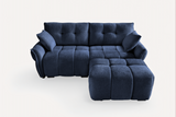 CHARLOTTE 78" 2-Seater Sofa with 1 Ottoman