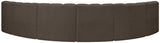 Arc - Boucle Fabric 6 Piece U-Shaped Modular Sofa