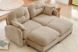 MOLLY 74" Loveseat with 2 Ottomans