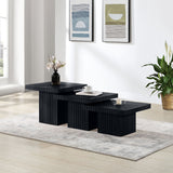 Spencer - Oak Veneer 3 Piece Coffee Tabl