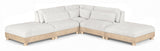 Turin - Chenille Fabric Upholstered Modular Sectional - White