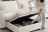 PERTH 86" Loveseat with 2 Ottomans