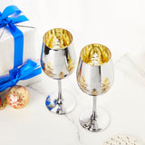 Crystal Christmas Tree Stemmed Wine & Water Glasses - Set of 2