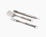 GrillOut™ 3-Piece Stainless-Steel BBQ Turner, Tongs & Fork Set