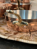 Mauviel M'Heritage M'150 B Copper Chef Pan With Lid and Brass Handle