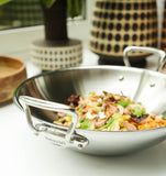 Mauviel M'COOK 5-Ply Wok With Two Cast Stainless Steel Handles, 12.6-In