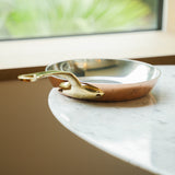 Mauviel M'Heritage M'250 B Copper Frying Pan With Brass Handle