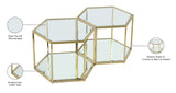 Sei Glass Modular Coffee Table with Mirrored Base - Elevate Your Space with Stylish Versatility!