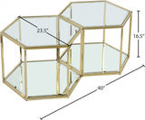 Sei Glass Modular Coffee Table with Mirrored Base - Elevate Your Space with Stylish Versatility!