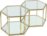 Sei Glass Modular Coffee Table with Mirrored Base - Elevate Your Space with Stylish Versatility!