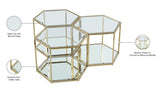 Sei Glass Modular Coffee Table with Mirrored Base - Elevate Your Space with Stylish Versatility!