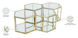Sei Glass Modular Coffee Table with Mirrored Base - Elevate Your Space with Stylish Versatility!