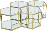 Sei Glass Modular Coffee Table with Mirrored Base - Elevate Your Space with Stylish Versatility!