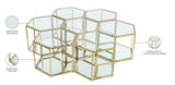 Sei Glass Modular Coffee Table with Mirrored Base - Elevate Your Space with Stylish Versatility!