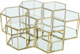 Sei Glass Modular Coffee Table with Mirrored Base - Elevate Your Space with Stylish Versatility!
