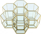 Sei Glass Modular Coffee Table with Mirrored Base - Elevate Your Space with Stylish Versatility!