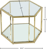 Sei Glass Modular Coffee Table with Mirrored Base - Elevate Your Space with Stylish Versatility!
