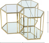 Sei Glass Contemporary End Table - Modular Design with Mirrored Base for Stylish Space Solutions