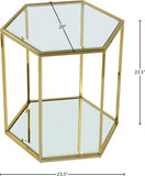 Sei Glass Contemporary End Table - Modular Design with Mirrored Base for Stylish Space Solutions