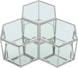 Sei Glass Modular Coffee Table with Mirrored Base - Elevate Your Space with Stylish Versatility!