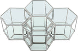 Sei Glass Modular Coffee Table with Mirrored Base - Elevate Your Space with Stylish Versatility!