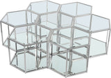 Sei Glass Modular Coffee Table with Mirrored Base - Elevate Your Space with Stylish Versatility!