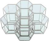 Sei Glass Modular Coffee Table with Mirrored Base - Elevate Your Space with Stylish Versatility!