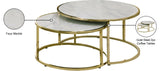 Massimo Nesting Coffee Table Set - Stylish Faux Marble & Gold Steel for Contemporary Living Spaces