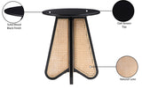 Butterfly End Table - Stunning Mid-Century Design with Oak Veneer Top and Natural Cane Base
