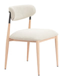 Equinox Armless Dining Chair (Set of 2) Oyster Gray & Natural