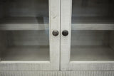 4 Drawer 2 Glass Doors 80" TV Stand - Farmhouse Chic Stone Collection