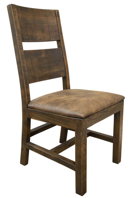 Seat Chair - Ladder Back Dining Chair with Faux Leather