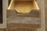 2 Drawer Chairside Table - Antique Solid Pine Rustic Design