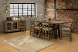 Loft Brown Rectangular Counter Dining Table | Hand-Stained Pine