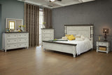 6 Drawer Dresser - Farmhouse White & Gray Solid Pine Wood
