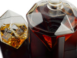 Diamond Whiskey and Wine Decanter, 750ml With 4 Diamond Glasses