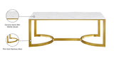 London Contemporary Coffee Table - Stylish Gold Stainless Steel Frame with Elegant Stone Top Design