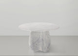 Formentera Dining Table - Elegant Handcrafted Marble Design with Unique Shape for Modern Spaces